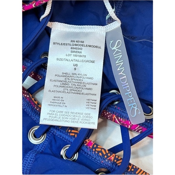 Skinny Dippers Tangerang Sirena One Piece, Color Sunset, Size Small - Picture 8 of 8
